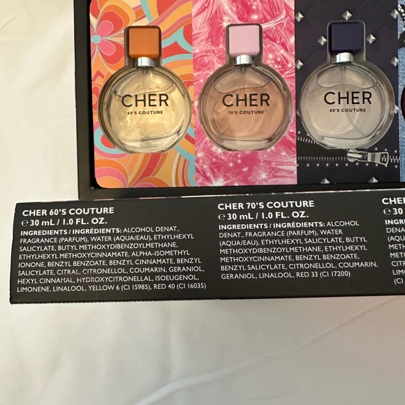 Cher decades collection perfume 1.0 fl oz set 4 60s-90s NOS sealed Scent Beauty - Picture 4 of 8